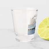 パーソナライズされたスターベッドロック州パーク結婚ズ ショットグラス (左)