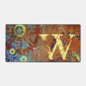 パーソナライズされたスチームパンクの錆びた時計の歯車 デスクマット (正面)