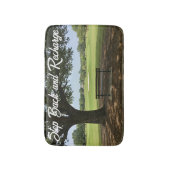 パーソナライズされたステップバックと再チャージのゴルフ バスマット (正面縦)