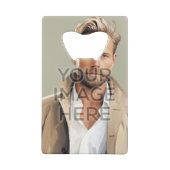 パーソナライズされたステンレス鋼ボトルオープナー垂直 クレジットカード栓抜き (裏面)