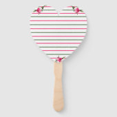 パーソナライズされたストライプのフローラ ハンドファン (裏面)