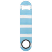 パーソナライズされたストライプのボトル スピード栓抜き (裏面)