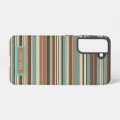 パーソナライズされたストライプの SAMSUNG GALAXYケース (裏面横)