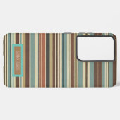 パーソナライズされたストライプの SAMSUNG GALAXYケース (左側面)