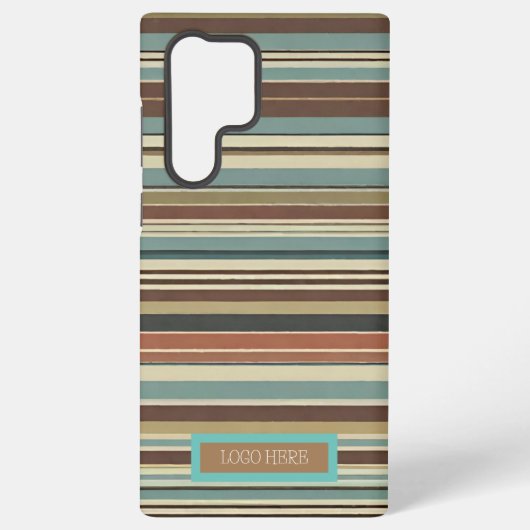 パーソナライズされたストライプの SAMSUNG GALAXYケース (裏面)