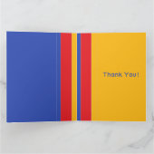 パーソナライズされたストライプエレガントモダンカラフル カード (内部)