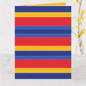 パーソナライズされたストライプエレガントモダンカラフル カード (黄色い花)