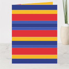 パーソナライズされたストライプエレガントモダンカラフル カード
