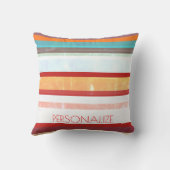 パーソナライズされたストライプ クッション (裏面)