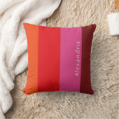 パーソナライズされたストライプ クッション (ブランケット)