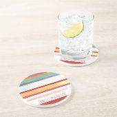 パーソナライズされたストライプ コースター (側面)