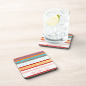 パーソナライズされたストライプ コースター (右側)