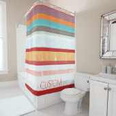 パーソナライズされたストライプ シャワーカーテン (インサイチュ)