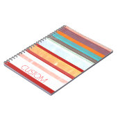 パーソナライズされたストライプ ノートブック (左側)