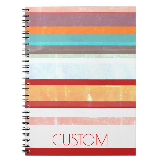 パーソナライズされたストライプ ノートブック (正面)