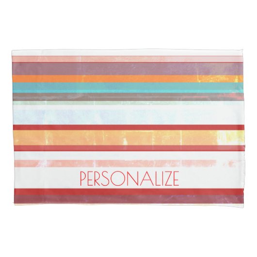 パーソナライズされたストライプ 枕カバー (正面)