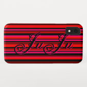 パーソナライズされたストライプ Case-Mate iPhoneケース (裏面(横))