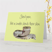 パーソナライズされたスネークトランスフォーメーションが良くなる カード (黄色い花)