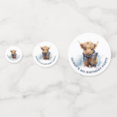 パーソナライズされたスノーボーディングハイランドカウズ紙吹雪 コンフェッティ (正面)