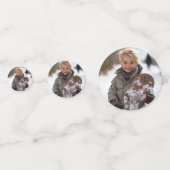 パーソナライズされたスノーボーディングハイランドカウズ紙吹雪 コンフェッティ (裏面)