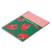 パーソナライズされたスパイラルノートブック：かわいい赤いドラゴン ノートブック (左側)