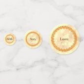 パーソナライズされたスパークリー金ゴールドハッピー60歳の誕生日 コンフェッティ (正面)