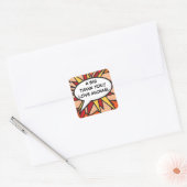 パーソナライズされたスピーチバブルが楽しい現代の漫画本 スクエアシール (封筒)