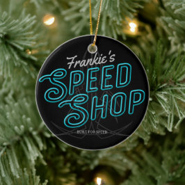 パーソナライズされたスピードショッカスタムプネオンガレ改造ージ セラミックオーナメント
