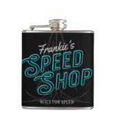 パーソナライズされたスピードショッカスタムプネオンガレ改造ージ フラスク (正面)