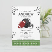 パーソナライズされたスポーツサッカー誕生日 招待状 (スタンド正面)