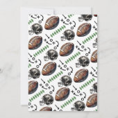 パーソナライズされたスポーツサッカー誕生日 招待状 (裏面)