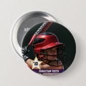 パーソナライズされたスポーツチームの写真ボタンとピン 缶バッジ (正面&裏面)