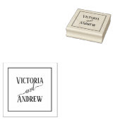 パーソナライズされたスモダンクリプトタイポグラフィ ラバースタンプ (押印)