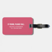 パーソナライズされたスリープ食べビーチリピート旅行荷物 ラゲッジタグ (裏面横)