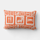 パーソナライズされたスリープ食べ狩りオレンジピロー ランバークッション (裏面)