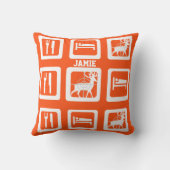 パーソナライズされたスリープ食べ狩り1stディアキープサケ クッション (裏面)