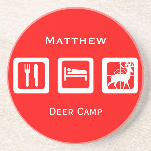 パーソナライズされたスリープ食べ狩り1stディアキープサケ コースター (正面)