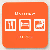 パーソナライズされたスリープ食べ狩り1stディアキープサケ コースター (正面)