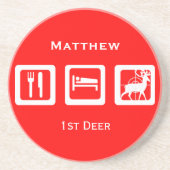 パーソナライズされたスリープ食べ狩り1stディアキープサケ コースター (正面)