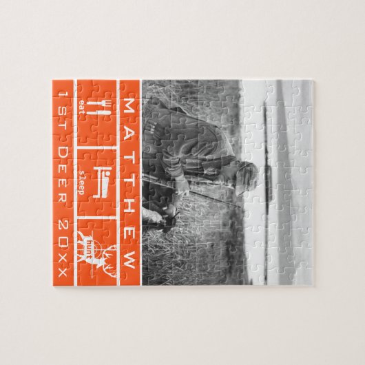 パーソナライズされたスリープ食べ狩り1stディアキープサケ ジグソーパズル (横)