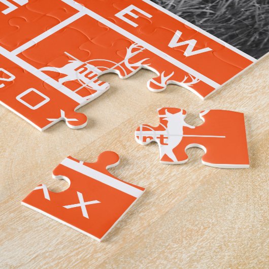 パーソナライズされたスリープ食べ狩り1stディアキープサケ ジグソーパズル (側面)