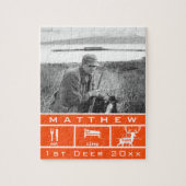 パーソナライズされたスリープ食べ狩り1stディアキープサケ ジグソーパズル (縦)