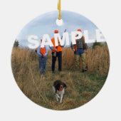パーソナライズされたスリープ食べ狩り1stディアキープサケ セラミックオーナメント (裏面)
