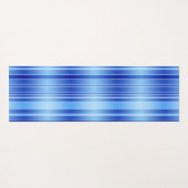 パーソナライズされたスローウェーブブルーストライプのヨガマット ヨガマット (裏面(横))