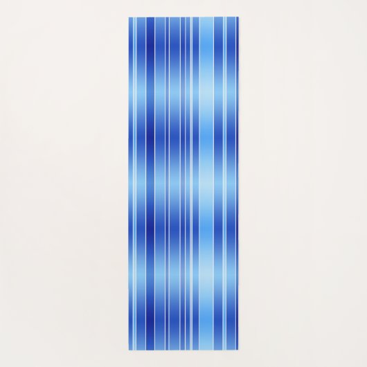 パーソナライズされたスローウェーブブルーストライプのヨガマット ヨガマット (裏面)