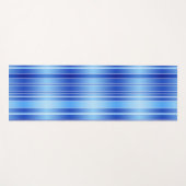 パーソナライズされたスローウェーブブルーストライプのヨガマット ヨガマット (正面(横))