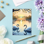 パーソナライズされたスワンカップル招待状 アクリル招待状 (インサイチュ (ウェディング))