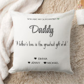 パーソナライズされたスーパーヒーローパパ枕 クッション (ブランケット)