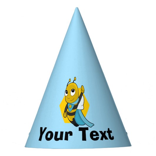 パーソナライズされたスーパーヒーロービー漫画パーティー帽子 パーティーハット (正面)