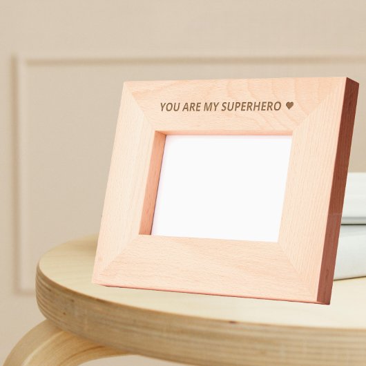 パーソナライズされたスーパーヒーローフレーム - 父の日ギフト レーザー彫刻フレーム